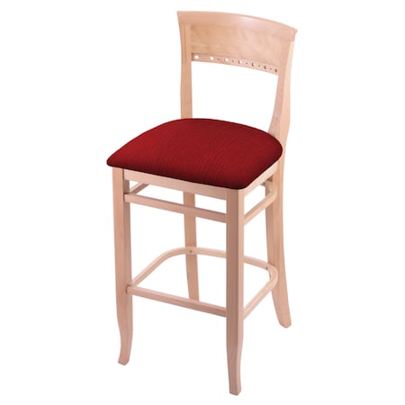 Holland Bar Stool Co 25" Counter Stool, Natural Finish, Graph Ruby Seat 316025Nat016